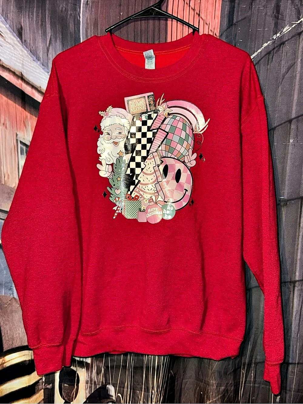 Holiday Graphic Sweatshirt Sz M